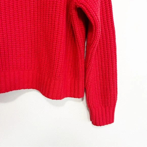 BOGO! Madewell Everett Rib-Play Pullover Sweater Red Size Medium - Picture 7 of 10